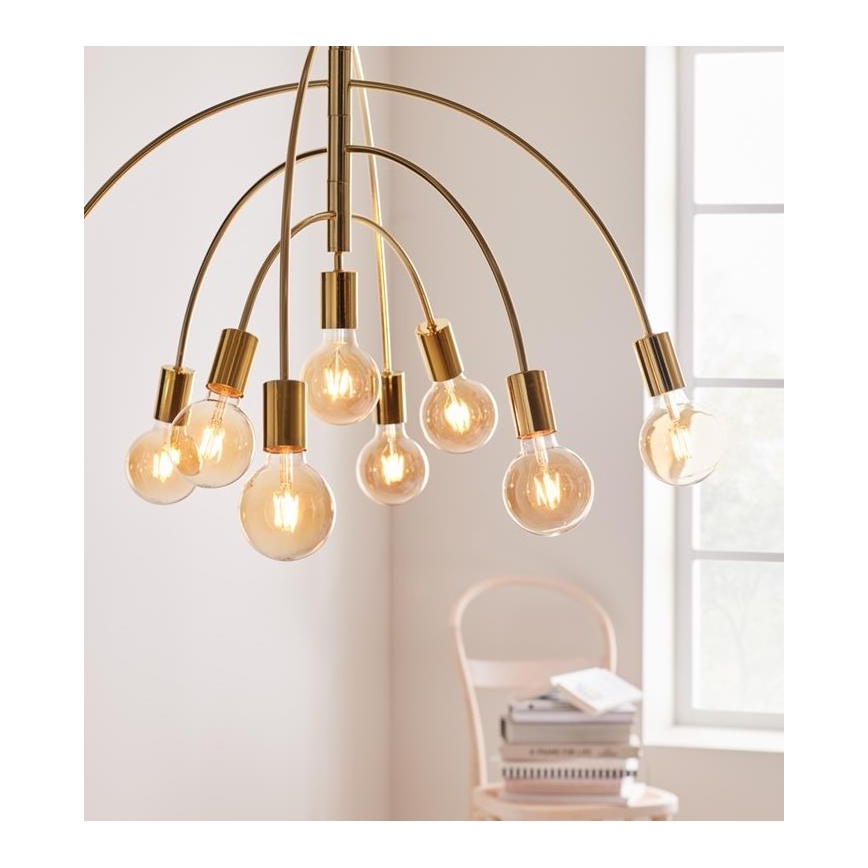 Markslöjd 108289 - Lysekrone LAVELLO 9xE27/40W/230V guldfarvet