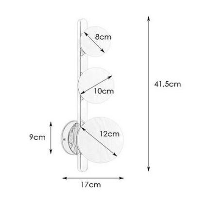 Markslöjd 108349 - Væglampe til badeværelse PURO 3xG9/20W/230V IP44 sort