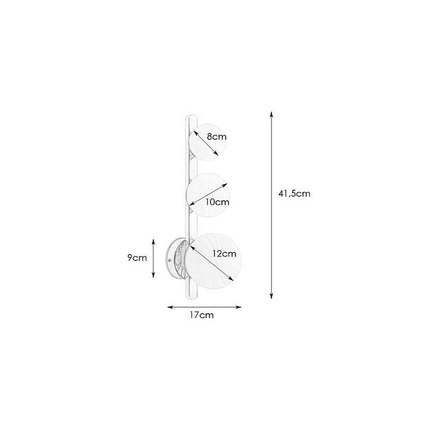 Markslöjd 108349 - Væglampe til badeværelse PURO 3xG9/20W/230V IP44 sort