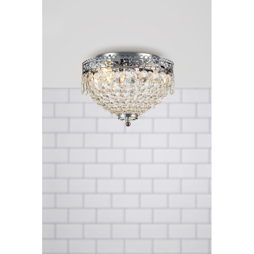 Markslöjd 108423 - Loftlampe JOLINE 2xE14/40W/230V mat krom