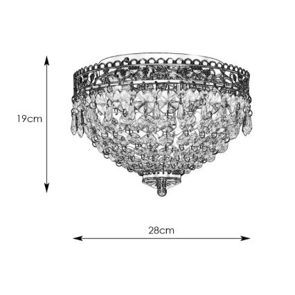 Markslöjd 108423 - Loftlampe JOLINE 2xE14/40W/230V mat krom
