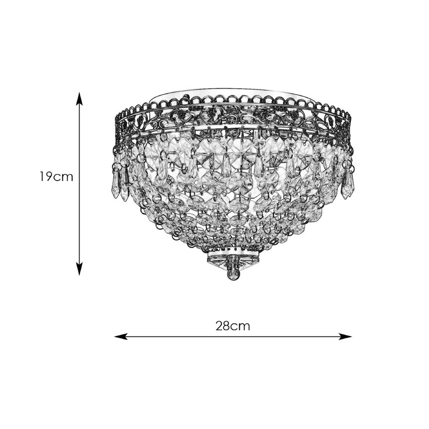Markslöjd 108423 - Loftlampe JOLINE 2xE14/40W/230V mat krom