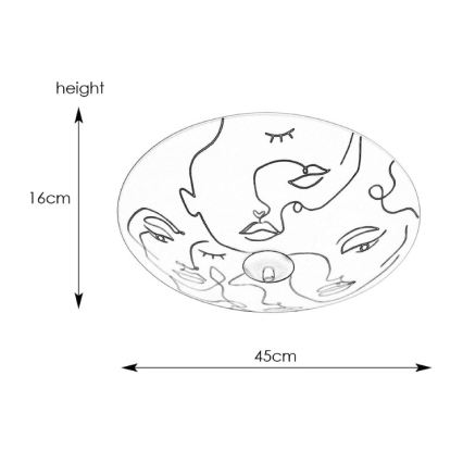 Markslöjd 108459 - Loftlampe MESSY 3xE14/40W/230V diameter 43 cm