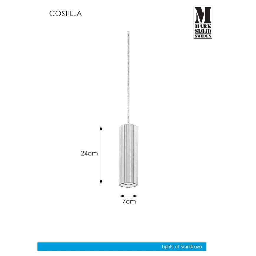 Markslöjd 108472 - Pendel COSTILLA 1xGU10/7W/230V antracit