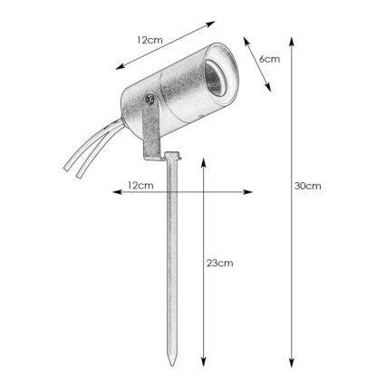Markslöjd 108483 - LED-udendørslampe GARDEN24 LED/3W/24V 30 cm IP44 sort