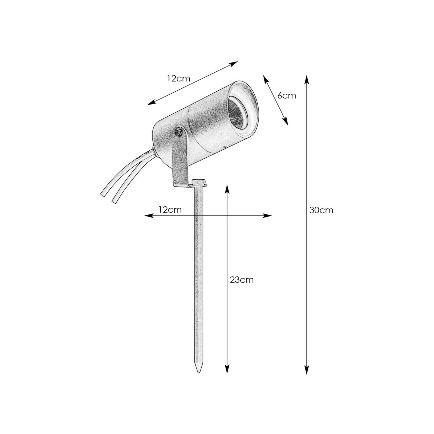Markslöjd 108483 - LED-udendørslampe GARDEN24 LED/3W/24V 30 cm IP44 sort