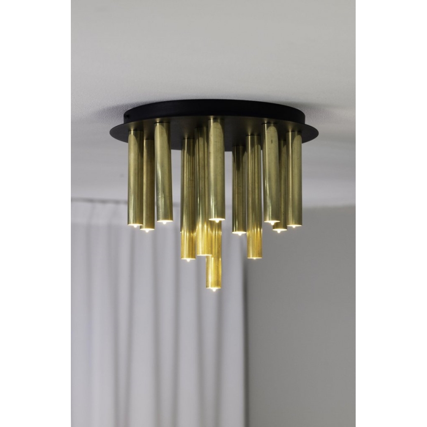 Markslöjd 108504 - Loftlampe GOCCE 13xG9/10W/230V gylden/sort