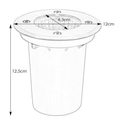 Markslöjd 108537 - LED udendørs nedfældet armatur GARDEN24 LED/9W/24V IP44 mat krom