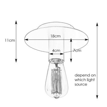 Markslöjd 108541 - Loftlampe PIATTO 1xE27/40W/230V guldfarvet