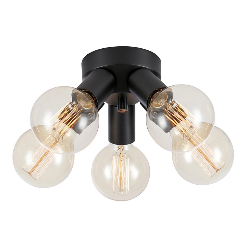 Markslöjd 108552 - Loftlampe MAZZO 5xE27/40W/230V sort