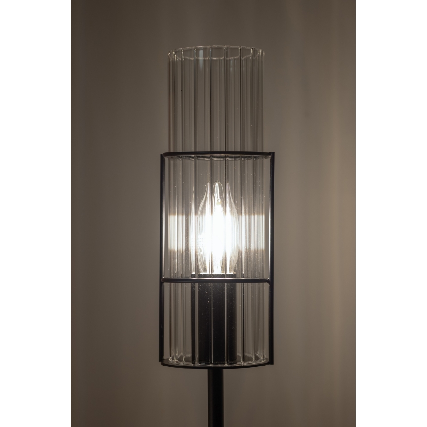 Markslöjd 108556 - Bordlampe TUBO 1xE14/40W/230V 65 cm sort/clear