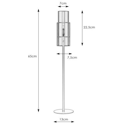 Markslöjd 108560 - Bordlampe TORCIA 1xE14/40W/230V 65 cm sort