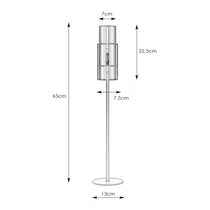 Markslöjd 108560 - Bordlampe TORCIA 1xE14/40W/230V 65 cm sort