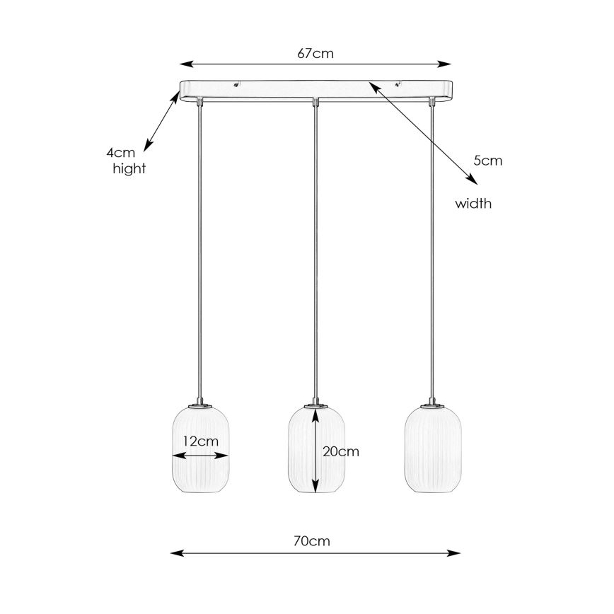 Markslöjd 108563 - Pendel CAVA 3xE14/40W/230V