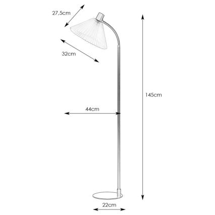 Markslöjd 108568 - Gulvlampe MIRA 1xE27/40W/230V sort