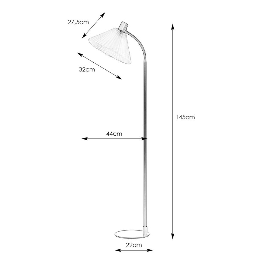 Markslöjd 108568 - Gulvlampe MIRA 1xE27/40W/230V sort