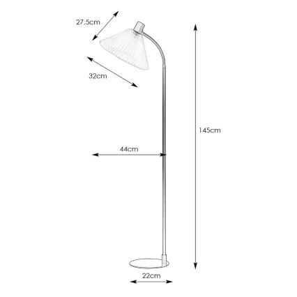 Markslöjd 108569 - Gulvlampe MIRA 1xE27/40W/230V guldfarvet