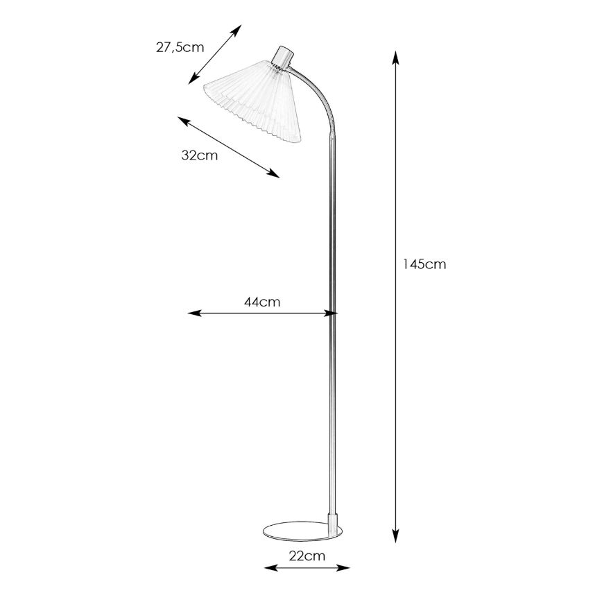 Markslöjd 108569 - Gulvlampe MIRA 1xE27/40W/230V guldfarvet