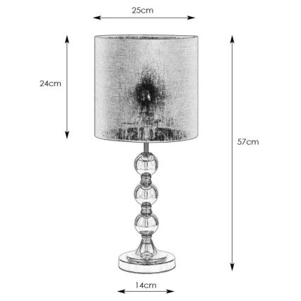 Markslöjd 108575 - Bordlampe OCTO 1xE27/40W/230V beige/sort