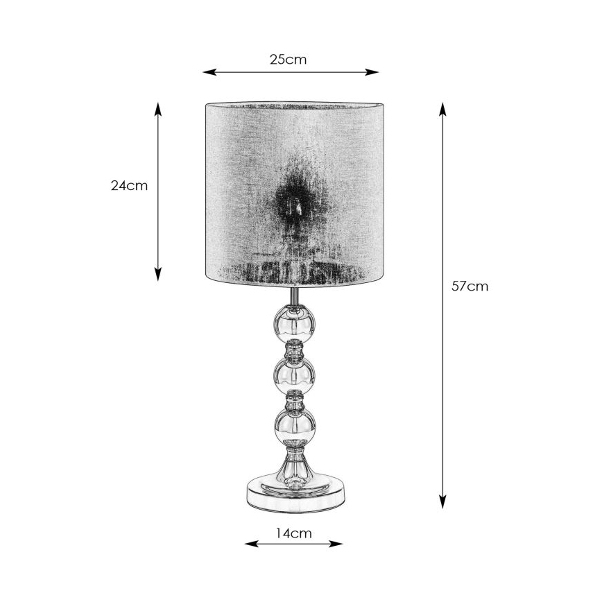 Markslöjd 108575 - Bordlampe OCTO 1xE27/40W/230V beige/sort