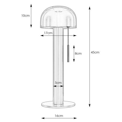 Markslöjd 108576 - Bordlampe COSTA 2xG9/18W/230V sort/guldfarvet