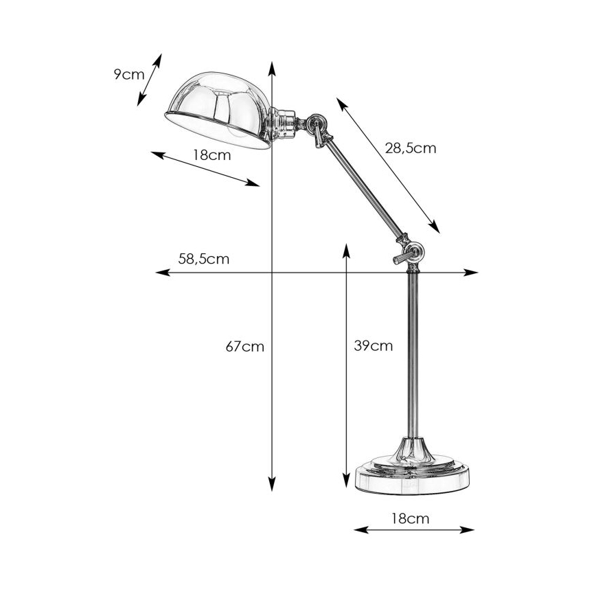 Markslöjd 108584 - Bordlampe PORTLAND 1xE27/40W/230V sort