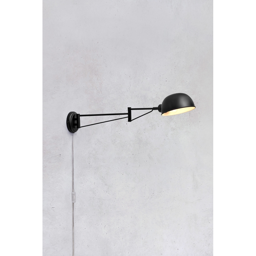 Markslöjd 108587 - Væglampe PORTLAND 1xE27/40W/230V sort