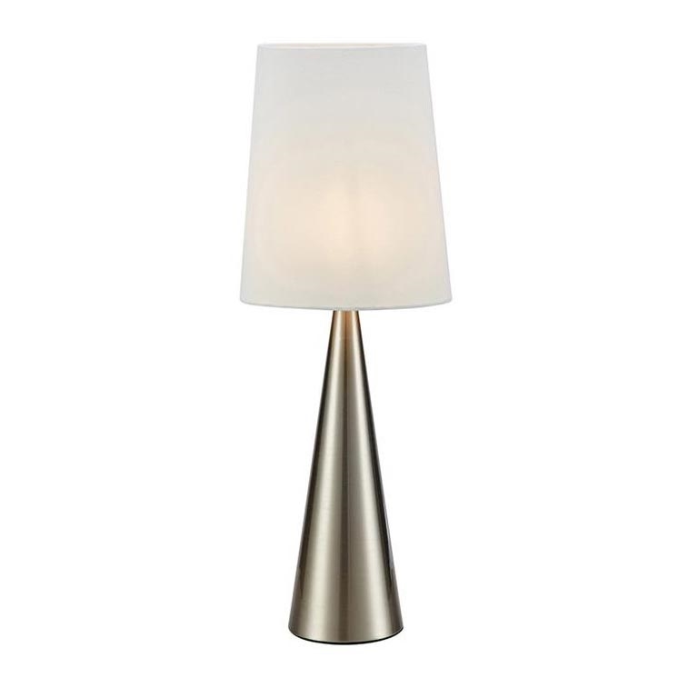 Markslöjd 108624 - Bordlampe CONUS 1xE14/40W/230V hvid/mat krom