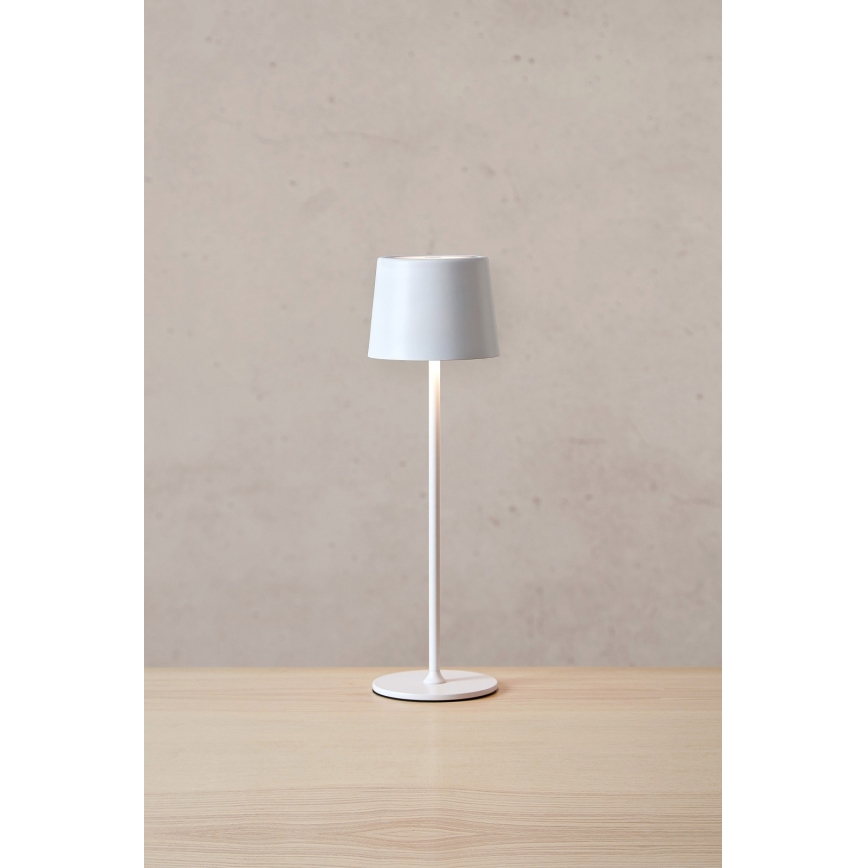 Markslöjd 108654 - LED lampe dæmpbar og genopladelig FIORE LED/2W/5V IP44 38 cm hvid