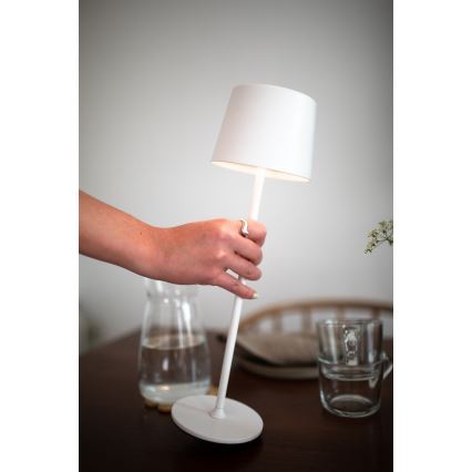 Markslöjd 108654 - LED lampe dæmpbar og genopladelig FIORE LED/2W/5V IP44 38 cm hvid