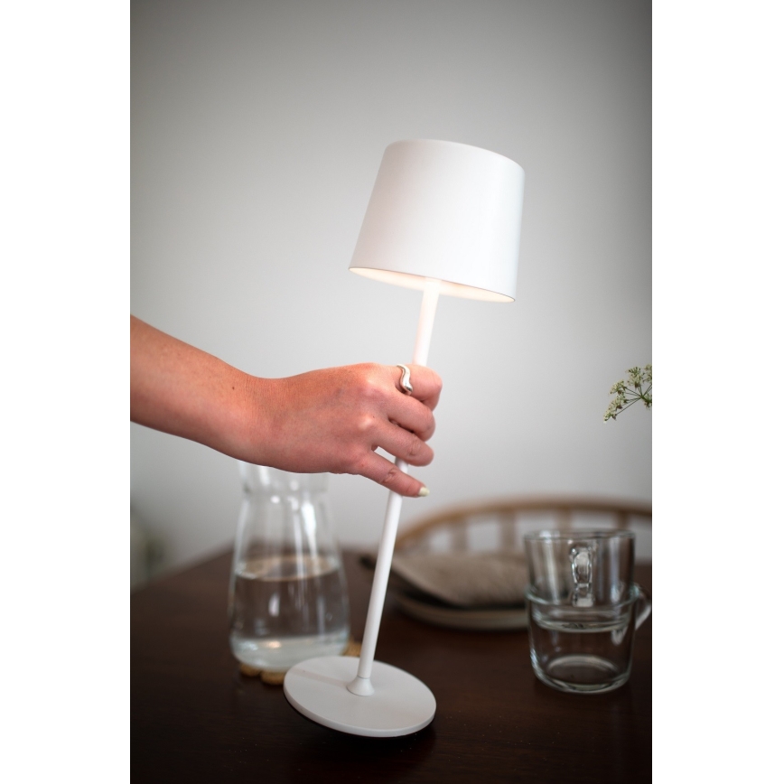 Markslöjd 108654 - LED lampe dæmpbar og genopladelig FIORE LED/2W/5V IP44 38 cm hvid