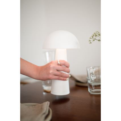 Markslöjd 108656 - LED lampe dæmpbar og genopladelig FUNGI LED/1,5W/5V IP44 hvid