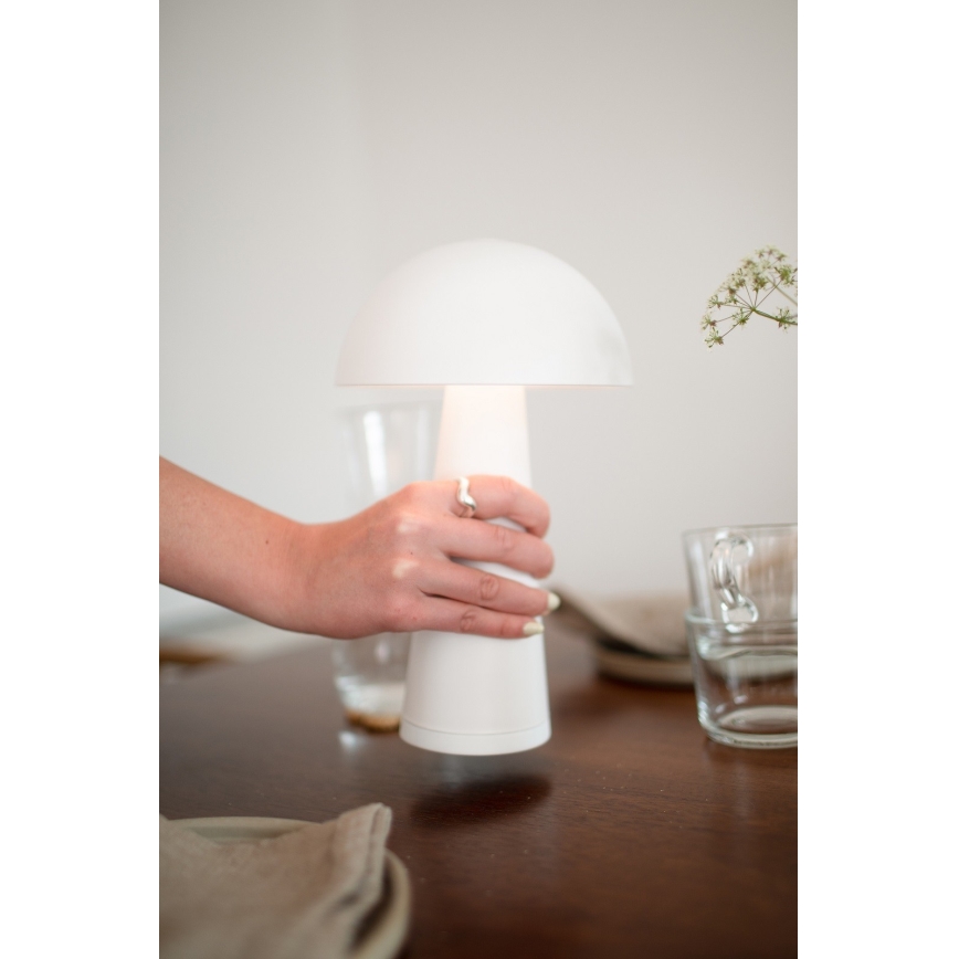 Markslöjd 108656 - LED lampe dæmpbar og genopladelig FUNGI LED/1,5W/5V IP44 hvid
