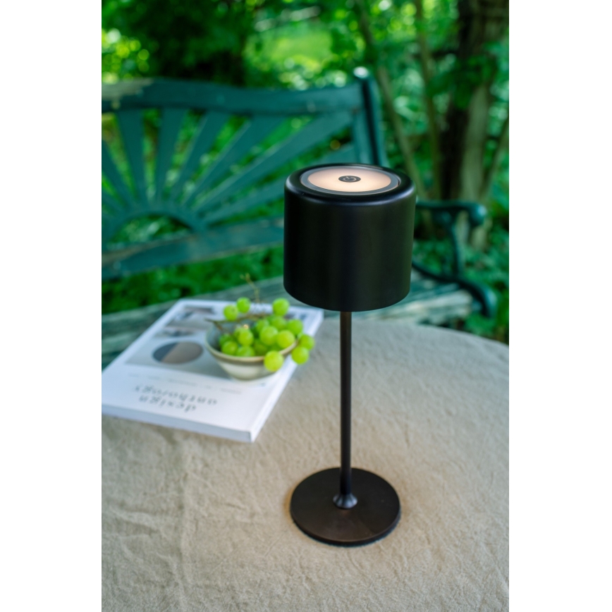 Markslöjd 108657 - LED Bordlampe dæmpbar og genopladelig FILO LED/2W/5V IP44 30 cm sort