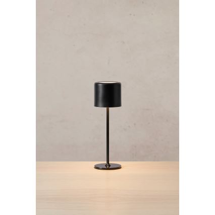 Markslöjd 108657 - LED Bordlampe dæmpbar og genopladelig FILO LED/2W/5V IP44 30 cm sort