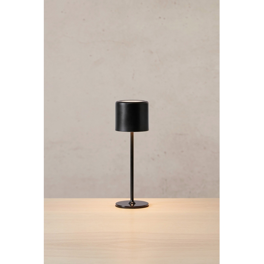 Markslöjd 108657 - LED Bordlampe dæmpbar og genopladelig FILO LED/2W/5V IP44 30 cm sort