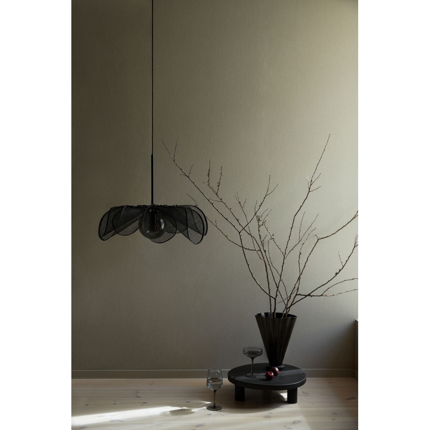 Markslöjd 108660 - Pendel STYRKA 1xE27/40W/230V diameter 63 cm sort