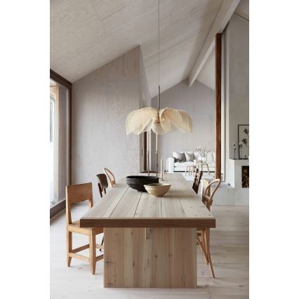 Markslöjd 108661 - Pendel STYRKA 1xE27/40W/230V diameter 75 cm beige