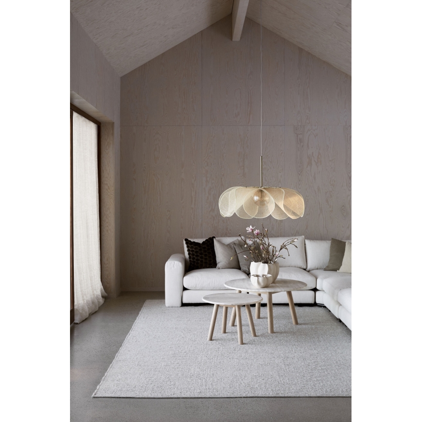 Markslöjd 108661 - Pendel STYRKA 1xE27/40W/230V diameter 75 cm beige