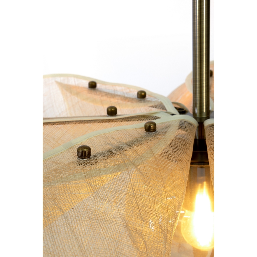 Markslöjd 108661 - Pendel STYRKA 1xE27/40W/230V diameter 75 cm beige