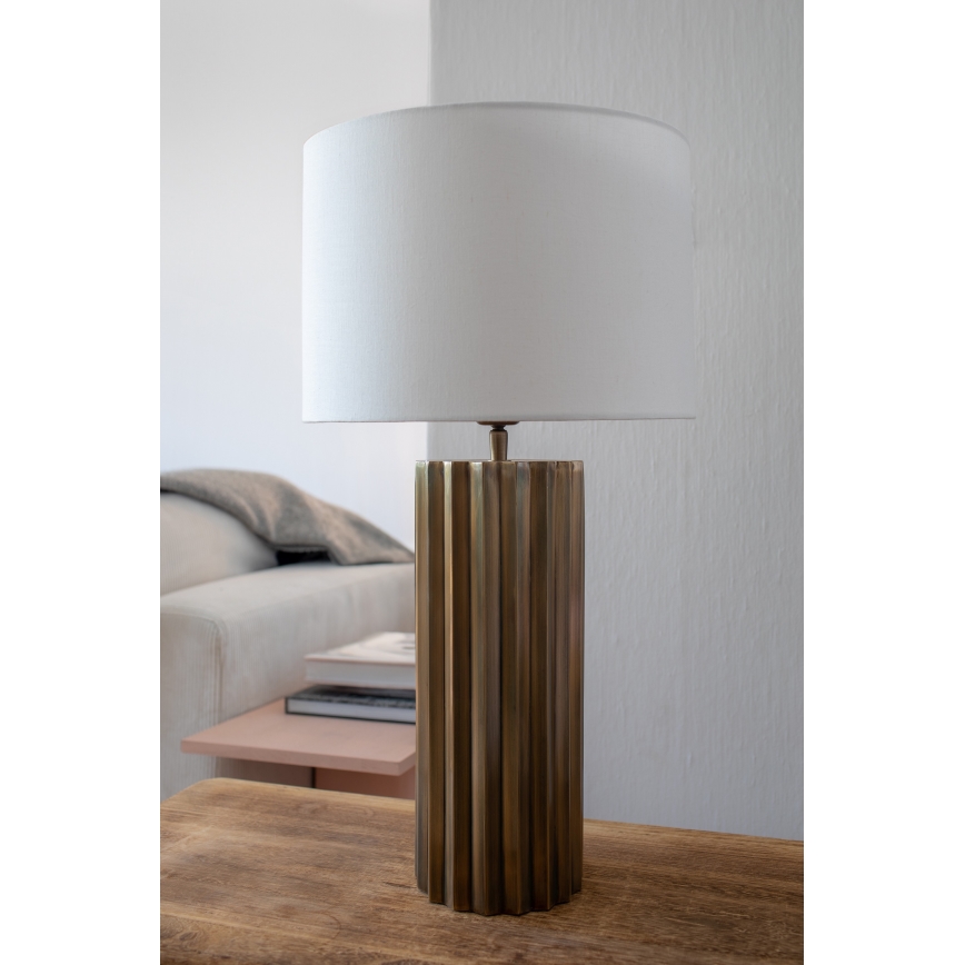 Markslöjd 108669 - Bordlampe HASHIRA 1xE27/40W/230V hvid/messing