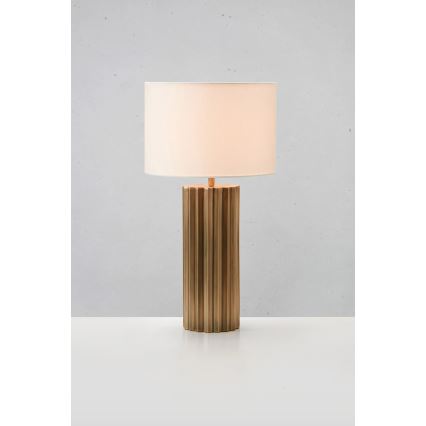 Markslöjd 108669 - Bordlampe HASHIRA 1xE27/40W/230V hvid/messing