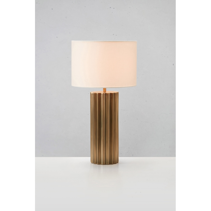 Markslöjd 108669 - Bordlampe HASHIRA 1xE27/40W/230V hvid/messing