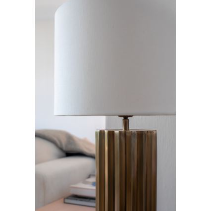 Markslöjd 108669 - Bordlampe HASHIRA 1xE27/40W/230V hvid/messing