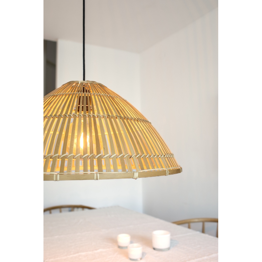 Markslöjd 108673 - Pendel CAPELLO 1xE27/40W/230V beige/bambus