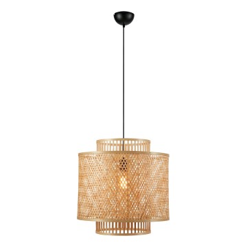 Markslöjd 108675 - Pendel STRATI 1xE27/40W/230V beige/bambus