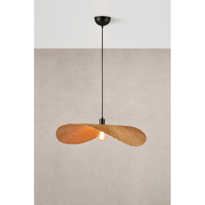 Markslöjd 108677 - Pendel RAYO 1xE27/40W/230V beige/bambus