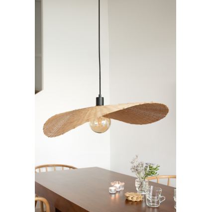 Markslöjd 108677 - Pendel RAYO 1xE27/40W/230V beige/bambus