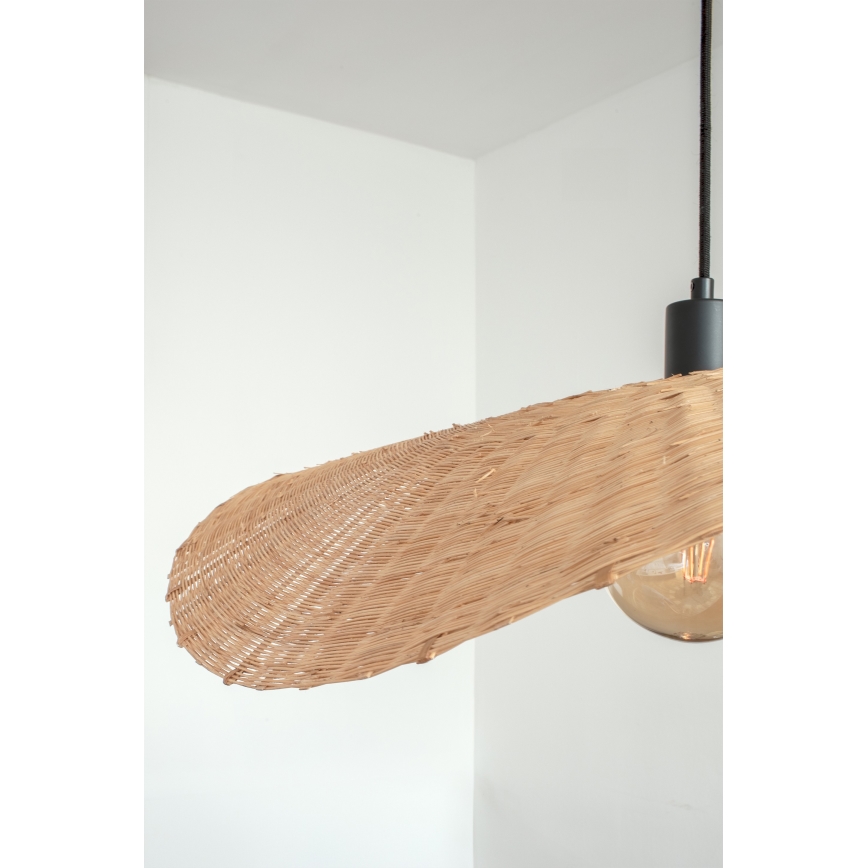 Markslöjd 108677 - Pendel RAYO 1xE27/40W/230V beige/bambus