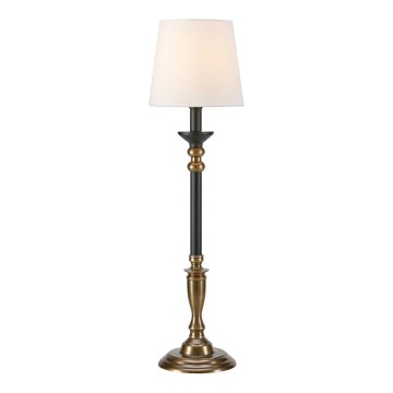 Markslöjd 108679 - Bordlampe GENT 1xE27/40W/230V messing/sort/hvid